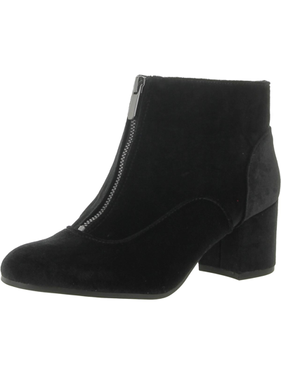 Circus By Sam Edelman Vanessa Womens Velvet Block Heel Ankle Boots In Black