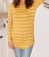 Hailey & Co Sailing Stripes Top In Yellow In Yellow
