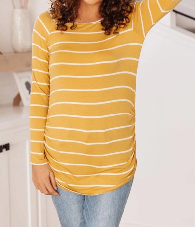 Hailey & Co Sailing Stripes Top In Yellow