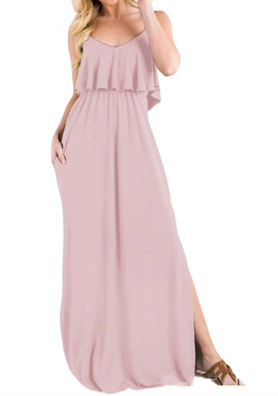 Heimish Usa Dusty Ruffled Maxi Dress In Pink