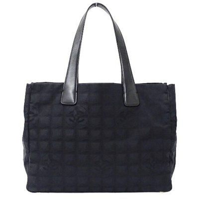 Pre-owned Chanel Travel Line Synthetic Tote Bag () In Black