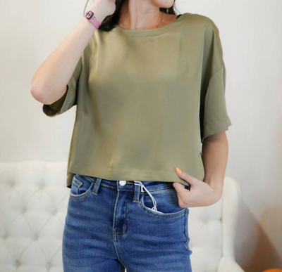 Miou Muse Ada Top In Olive In Green