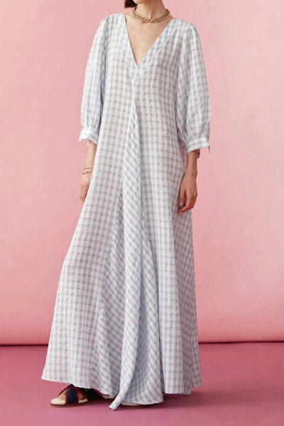 Blanca Fennie Dress In Blue Check In Multi