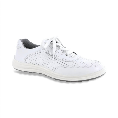 SAS WOMEN'S SPORTY LUX SNEAKER - MEDIUM IN WHITE PERF