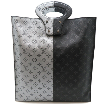Pre-owned Louis Vuitton Porte Documents Canvas Tote Bag () In Black