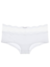 Cosabella Ceylon Lace Trim Low Rise Boyshorts In White