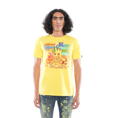 Cult Of Individuality-men Short Sleeve Crew Neck Tee "killer" In Maize In Yellow