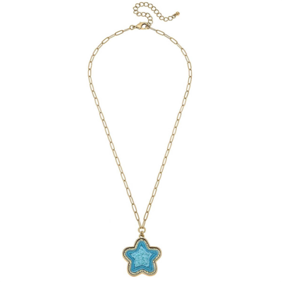 Canvas Style Women's Stuck On You Patch Necklace In Blue