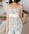 White Birch Simple Safari Tank In Ivory In Multi