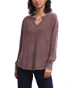 Z SUPPLY DRIFTWOOD THERMAL TOP IN DARK TRUFFLE