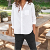 Frank & Eileen Eileen Relaxed Button-up Shirt In White