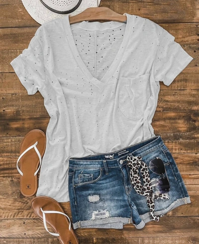 Blakeley Distressed Is Best Top In White