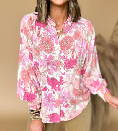 Fate By Lfd Savannah Floral Blouse In Pink