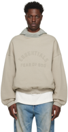 Essentials Gray Layered Hoodie In Seal/ Seal