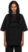 ESSENTIALS BLACK CREWNECK T-SHIRT