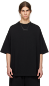 Essentials Black Crewneck T-shirt In Jet Black