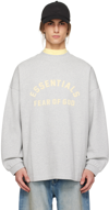 ESSENTIALS GRAY BONDED LONG SLEEVE T-SHIRT