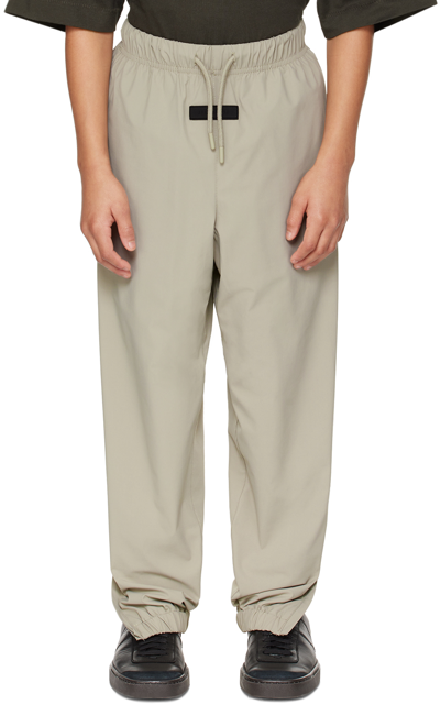 Essentials Kids Gray Patch Track Pants In Seal