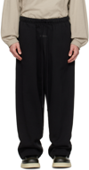 ESSENTIALS BLACK DRAWSTRING LOUNGE PANTS