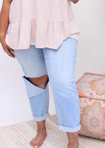 Cello The Savannah Jeans In Light Wash In Blue