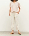Grade & Gather Nancy Ruffled Bubble Sleeve Blouse In Petal In Pink