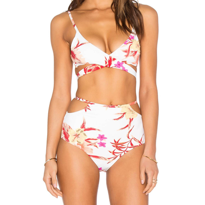 Some Days Lovin' Zinnia Floral Bikini Top In Multi