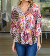 ANDREE BY UNIT SUNSET GOLDIE BLOUSE IN MULTI