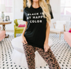 ALPHIA BLACK IS MY HAPPY COLOR GRAPHIC TEE