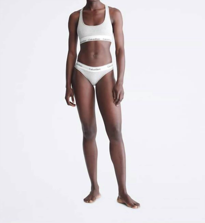 Calvin Klein Modern Cotton Unlined Bralette In Grey