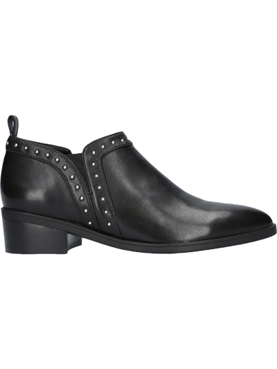 Bella Vita Lorraine Womens Leather Studded Ankle Boots In Black