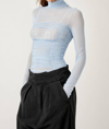 Free People Under It All Ruched Mesh Turtleneck Bodysuit In Multi