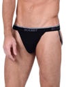 2(X)IST MEN'S 3-PACK STRETCH CORE JOCKSTRAPS IN BLACK