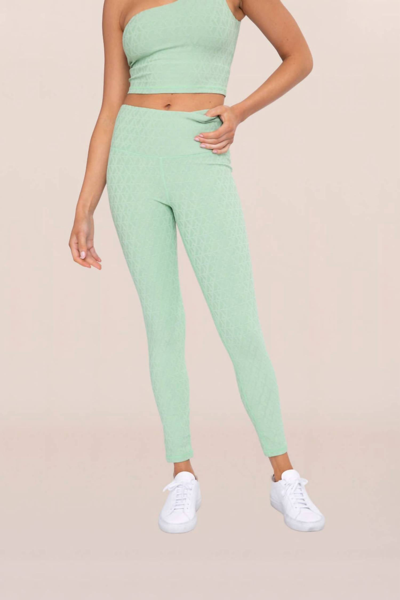 Mono B Geo Spiral Legging In Green