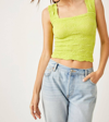 FREE PEOPLE LOVE LETTER CAMI IN BRIGHT GREEN