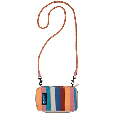 Kavu Go Time Phone Wallet In Sweet Stripe In Multi