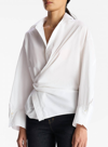 A.L.C MADISON COTTON WRAP TOP IN WHITE