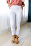 LARA MOTO JEGGINGS IN WHITE