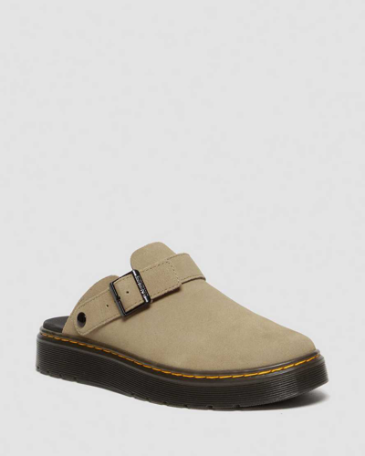 Dr. Martens' Carlson Suede Casual Slingback Mules In Tan,brown