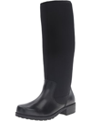 SOFTWALK BILOXI WOMENS LEATHER STACKED HEEL KNEE-HIGH BOOTS