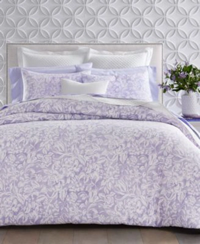 Charter Club Damask Designs Floral Comforter Set Created For Macys In Purple