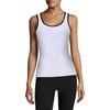 PHAT BUDDHA WOMEN LAGUARDIA TANK SLEEVELESS COTTON TOP IN WHITE