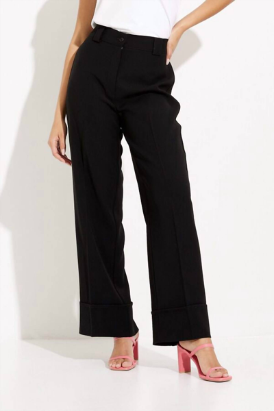 Joseph Ribkoff Wide Cuff Dress Trouser In Black