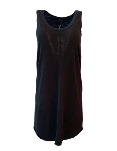 Bobi Seamed Tank Top In Black