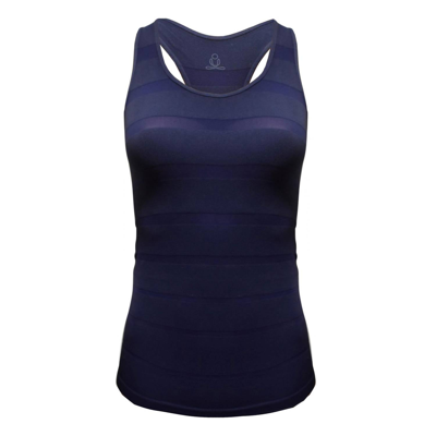 Phat Buddha Women York Racerback Tank Top In Navy Blue