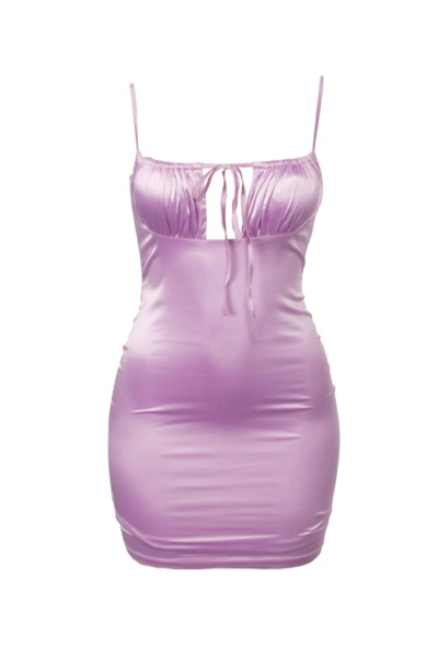 Tic Toc Bodycon Mini Dress In Lavender In Purple