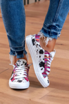 VERY G COSMIC FASHION SNEAKERS IN WHITE/BLACK/PINK