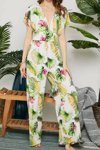ADORA PALM TREE JUMPSUIT IN IVORY