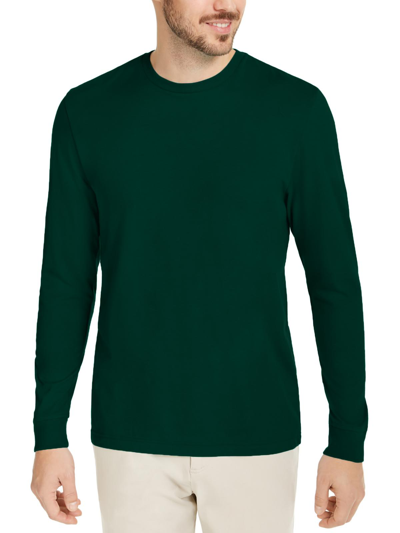 Club Room Mens Crewneck Long Sleeve T-shirt In Green