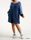 UMGEE TIE DYE PLUS DRESS IN BLUE MIX