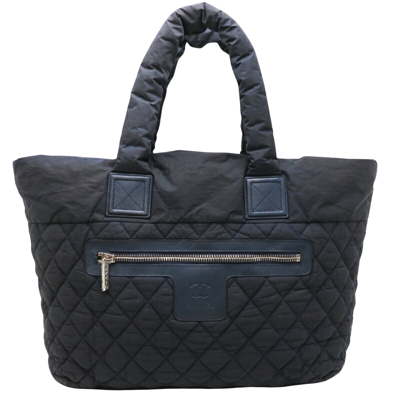 Pre-owned Chanel Coco Cocoon Synthetic Tote Bag () In Blue